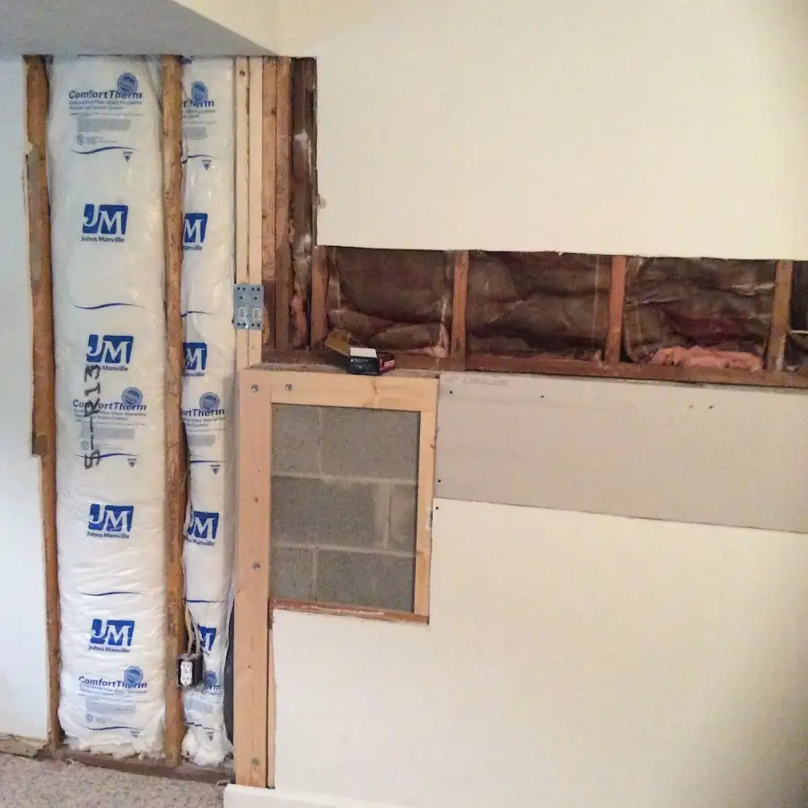 Wall insulation replacement during Contents Cleaning & Restoration in Litchfield